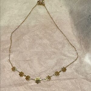 Delicate Gold Floral Necklace
